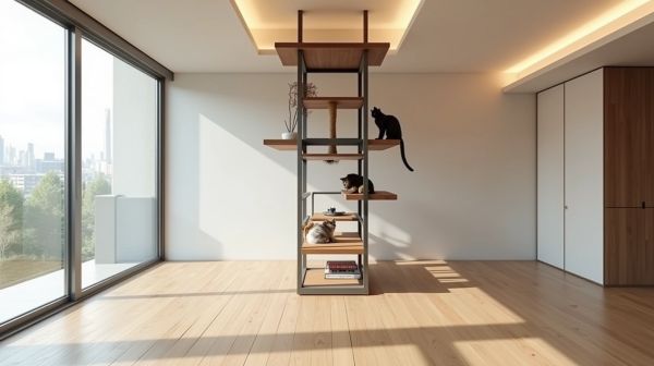 Optimisez l'espace avec un arbre à chat plafond ajustable